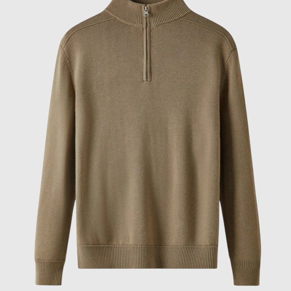 Evžen | Svetr z merino vlny na zip Capri