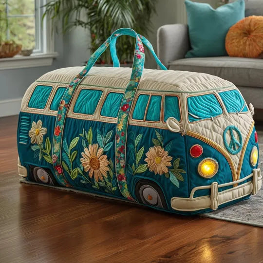 Prošívaná cestovní taška – Hippie autobus