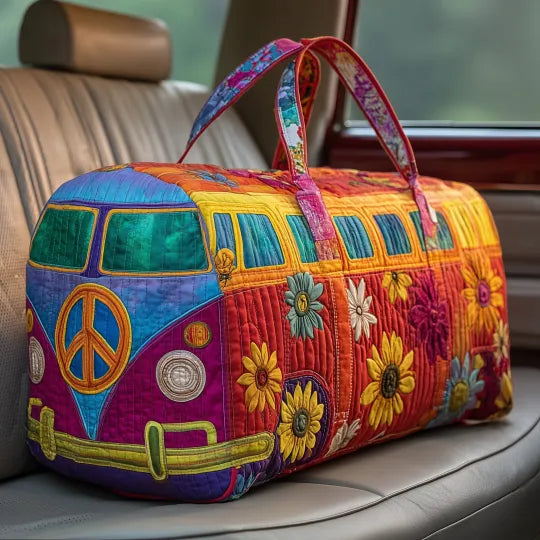 Prošívaná cestovní taška – Hippie autobus