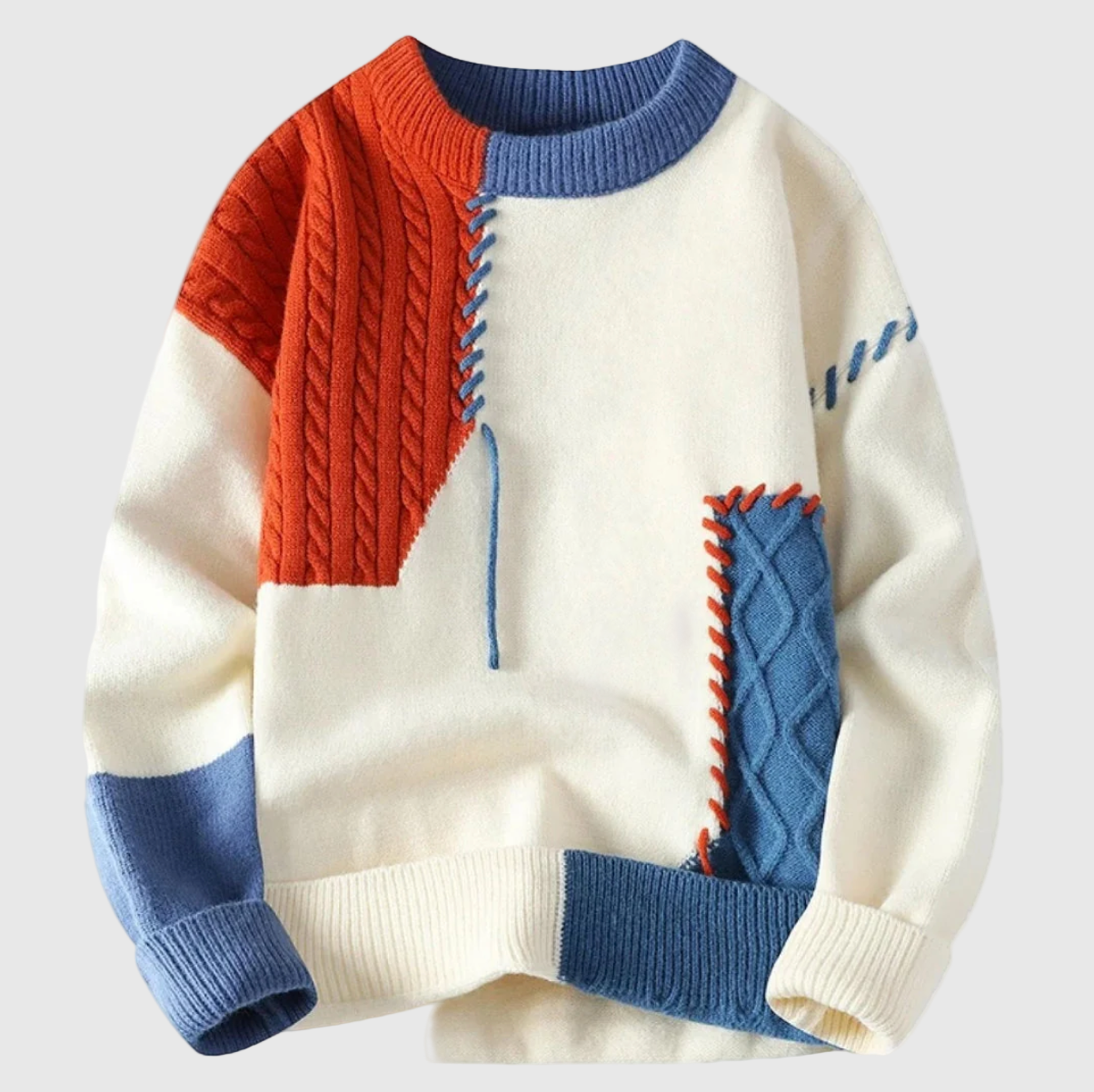 Jordán | Pletený svetr se vzorem patchwork