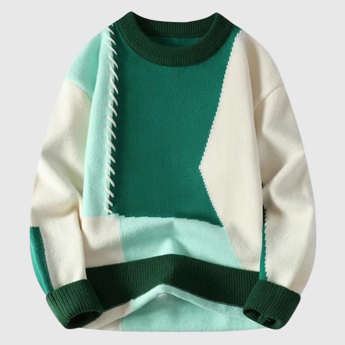 Jordán | Pletený svetr se vzorem patchwork