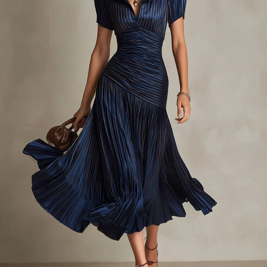 Lenka | Elegantní dlouhé šifonové šaty ve vintage stylu