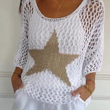 Jarmila | Elegantní pletený svetr s hvězdou