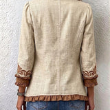 Rozálie | Květovaná boho bunda ve vintage stylu s volány