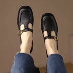 Bohdana | Boty s páskem do T ve vintage stylu