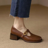 Bohdana | Boty s páskem do T ve vintage stylu