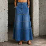 Vilemína | Středně dlouhá džínová sukně