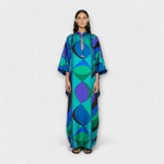 Žaneta | Výrazně barevný kaftan s psychedelickým vzorem
