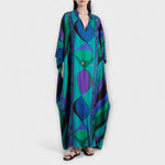 Žaneta | Výrazně barevný kaftan s psychedelickým vzorem
