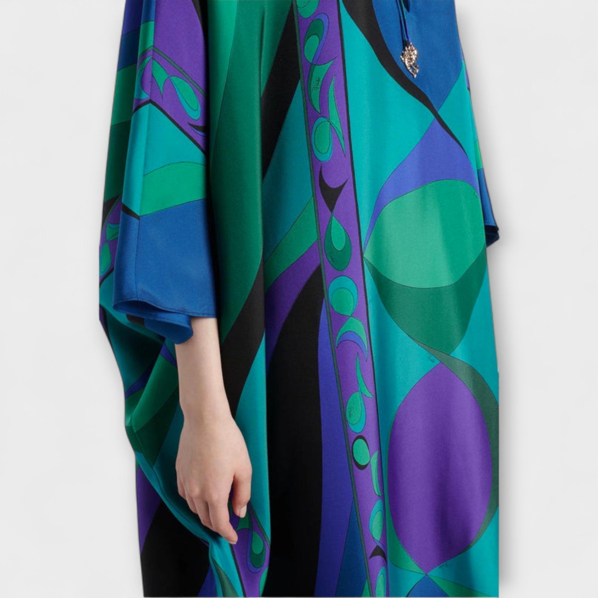 Žaneta | Výrazně barevný kaftan s psychedelickým vzorem