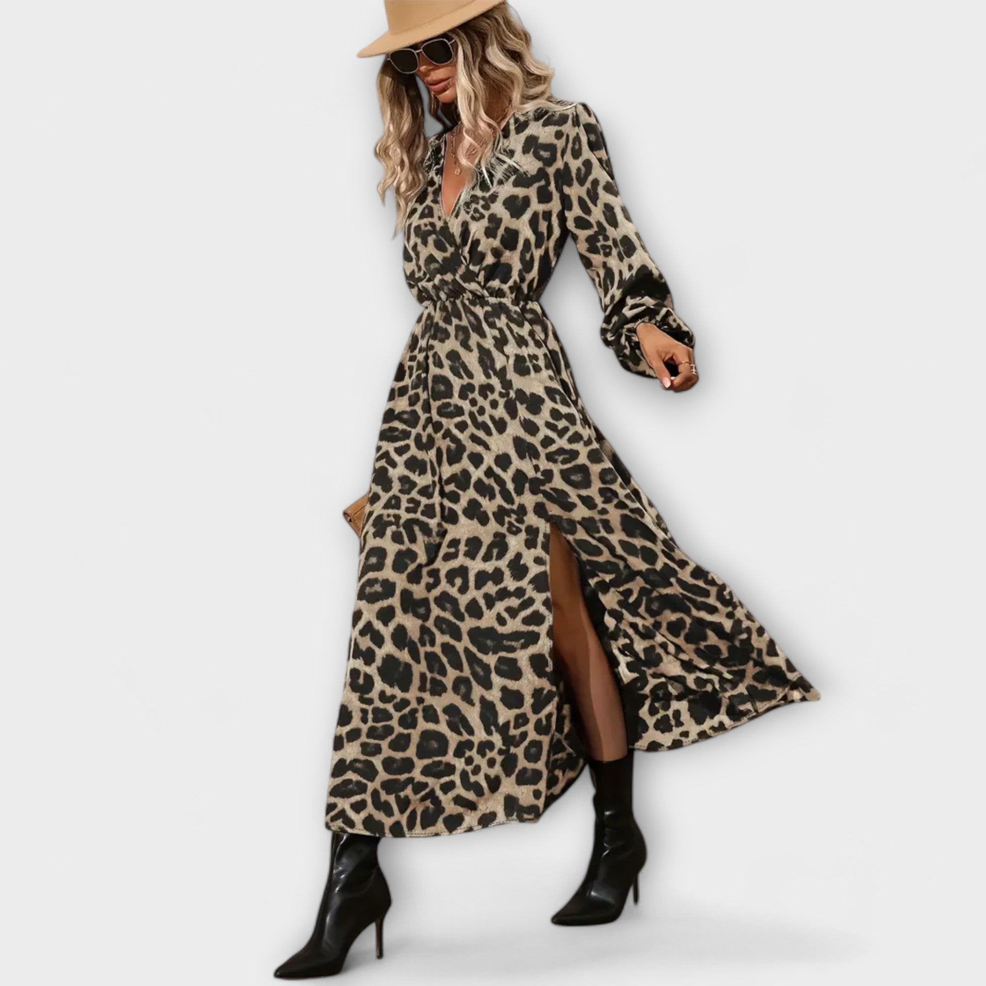Agáta | Elegantní šaty s leopardím vzorem