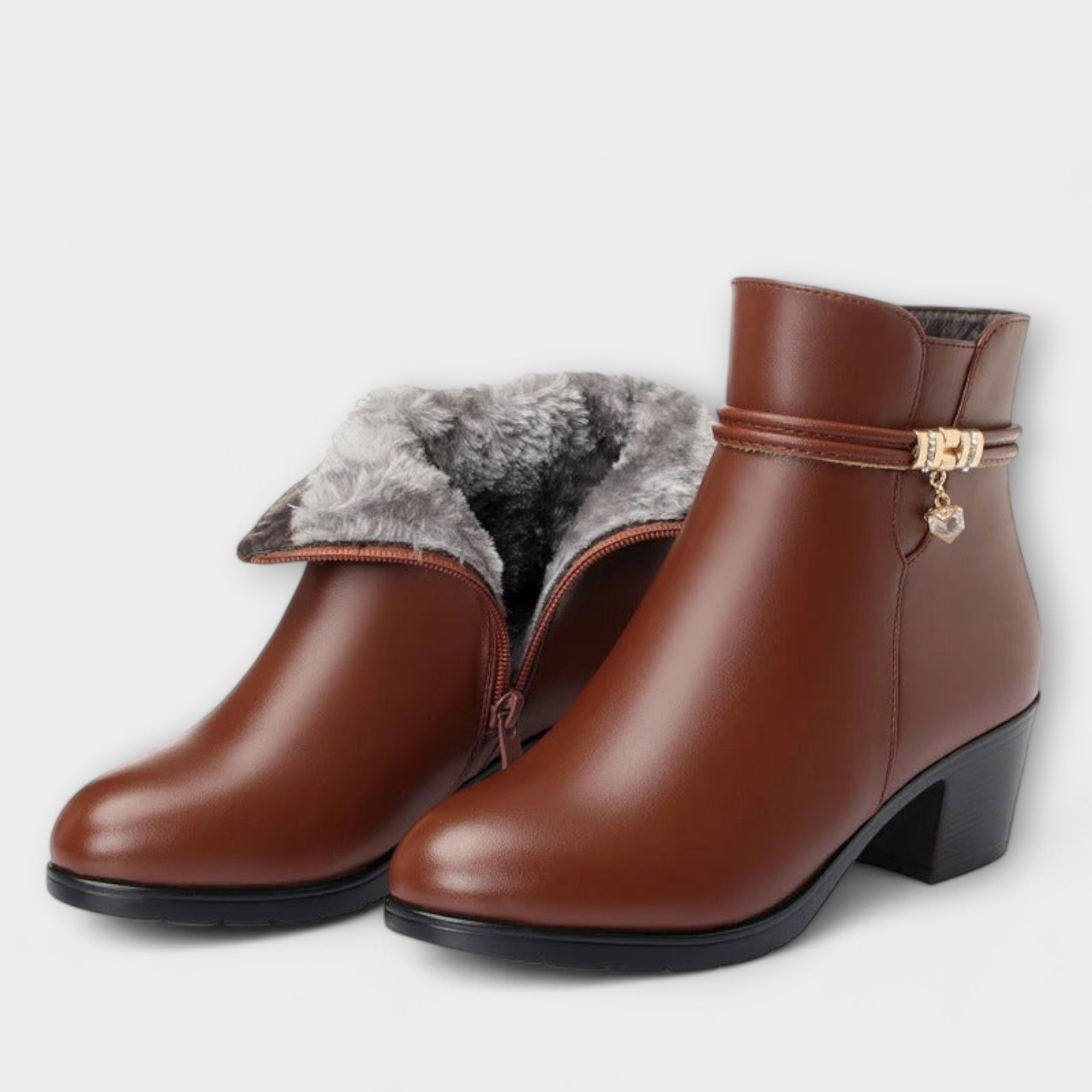 Růžena | Stylové zimní kozačky na zip