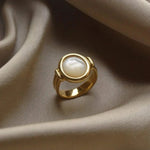 Agáta | Elegantní perlový prsten