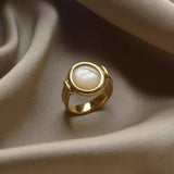 Agáta | Elegantní perlový prsten