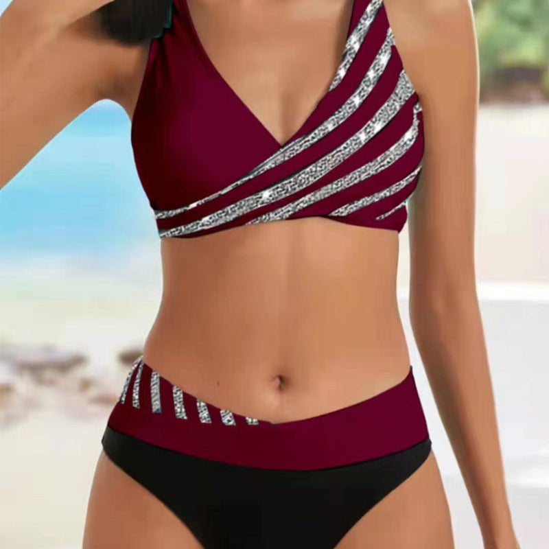 Marie | Vzorované bikiny v teplých barvách