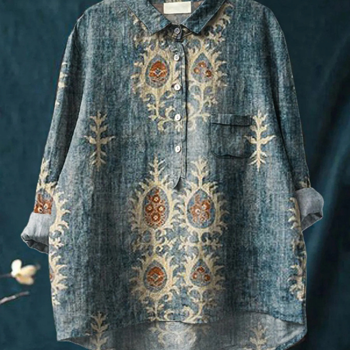Růžena | Halenka s etnicky inspirovanými vintage květy