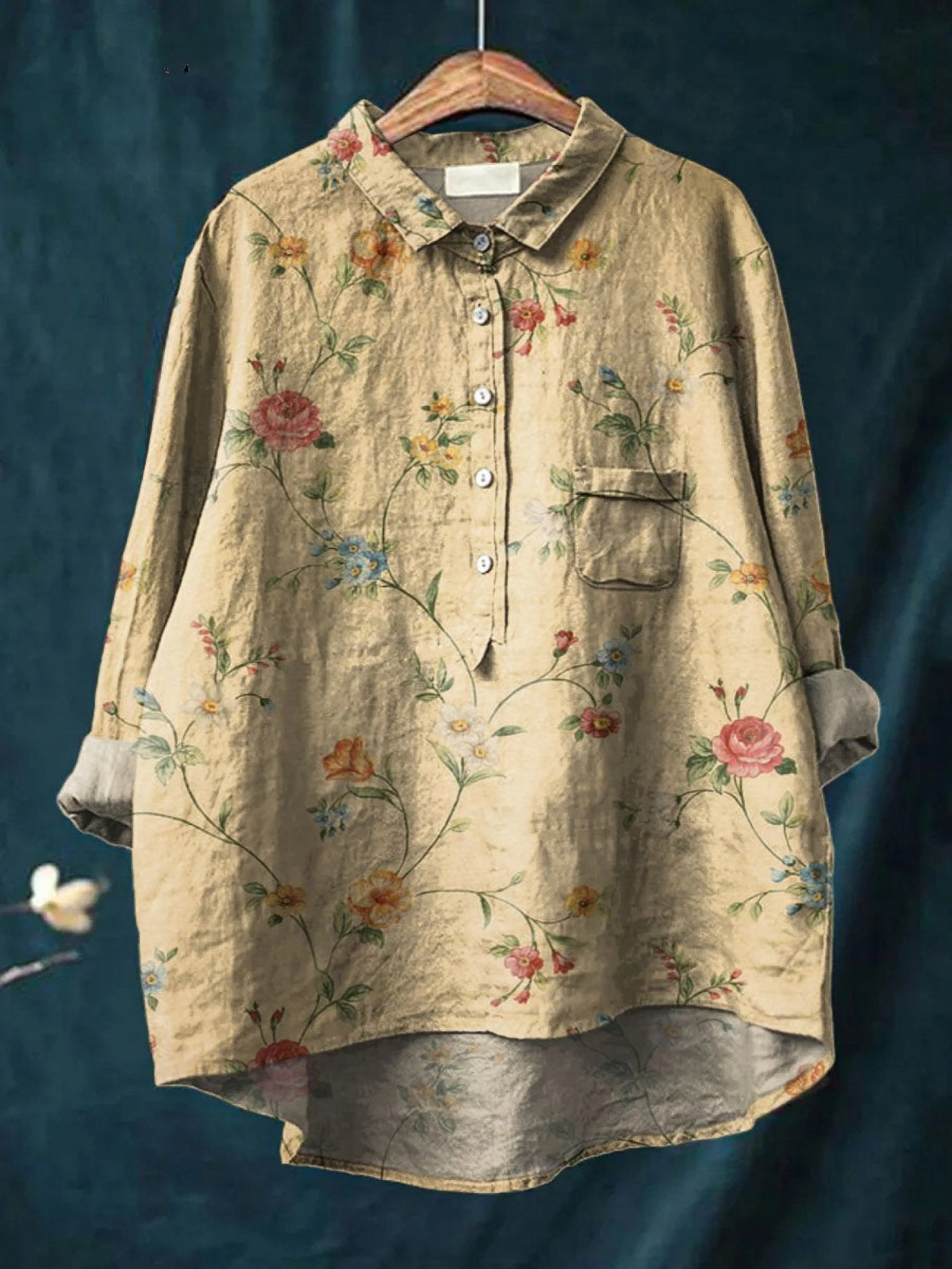 Věra | Květované tričko v ležérním vintage stylu