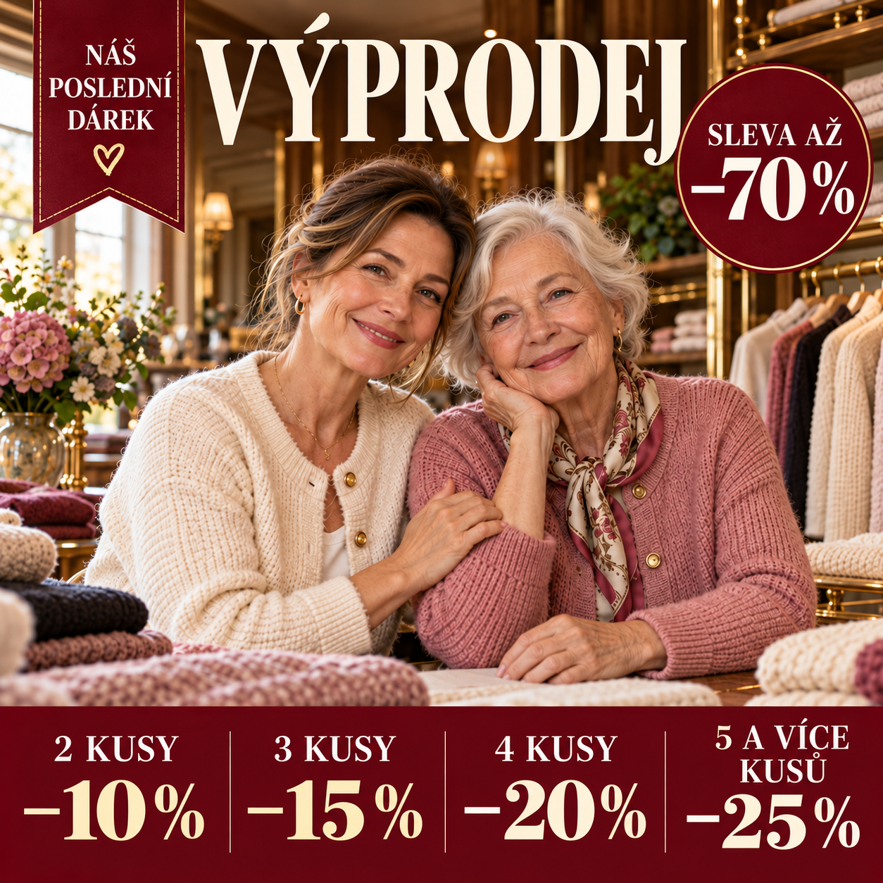Výprodej – sleva až 70 %
